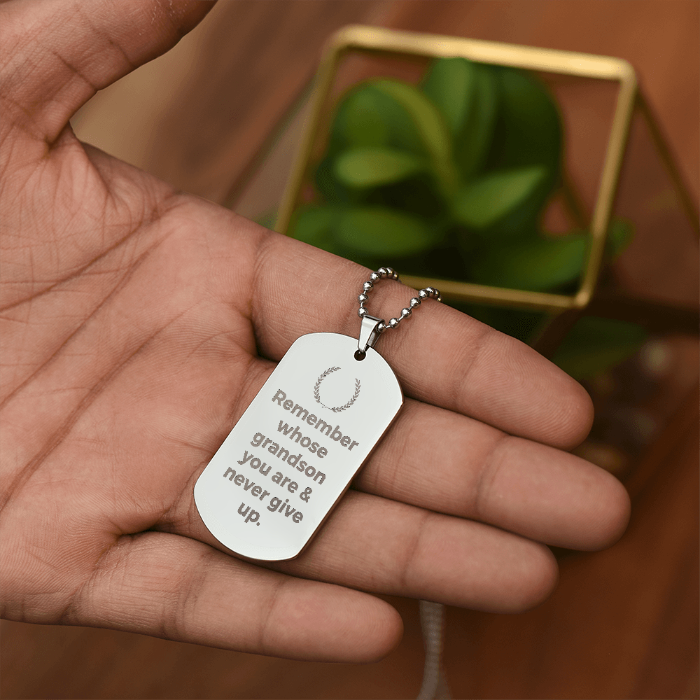 Engraved Dog Tag Necklace - Faith - 009