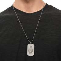 Thumbnail for Engraved Dog Tag Necklace - Faith - 0012