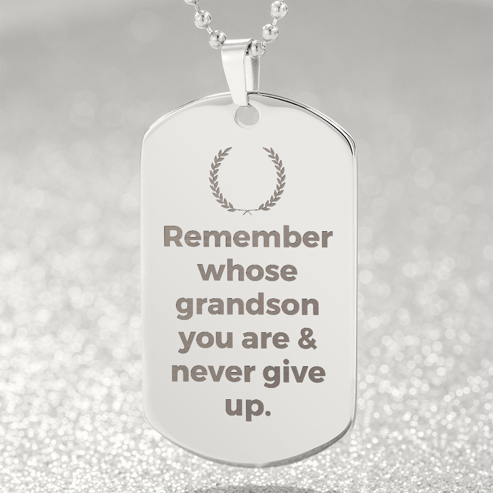 Engraved Dog Tag Necklace - Faith - 009