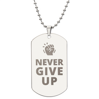 Thumbnail for Engraved Dog Tag Necklace - Faith - 0012