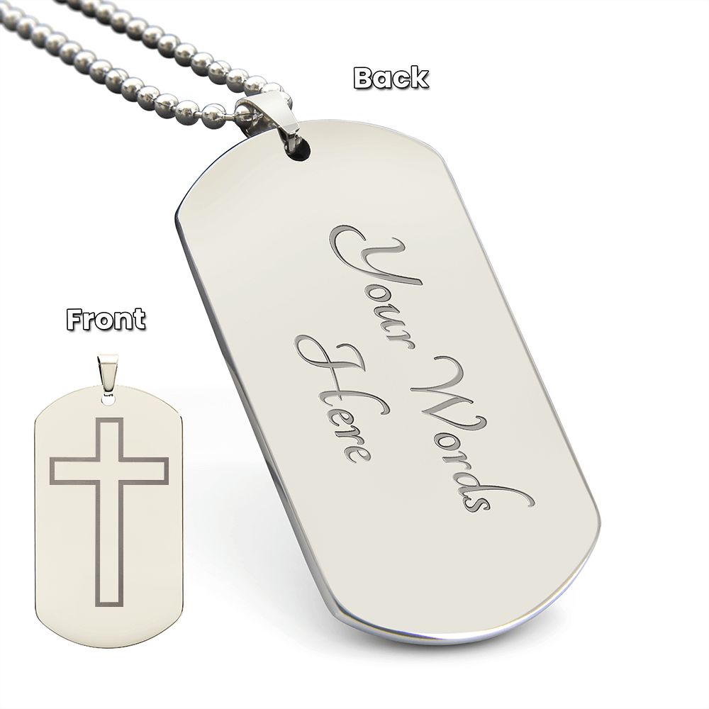 Engraved Dog Tag Necklace