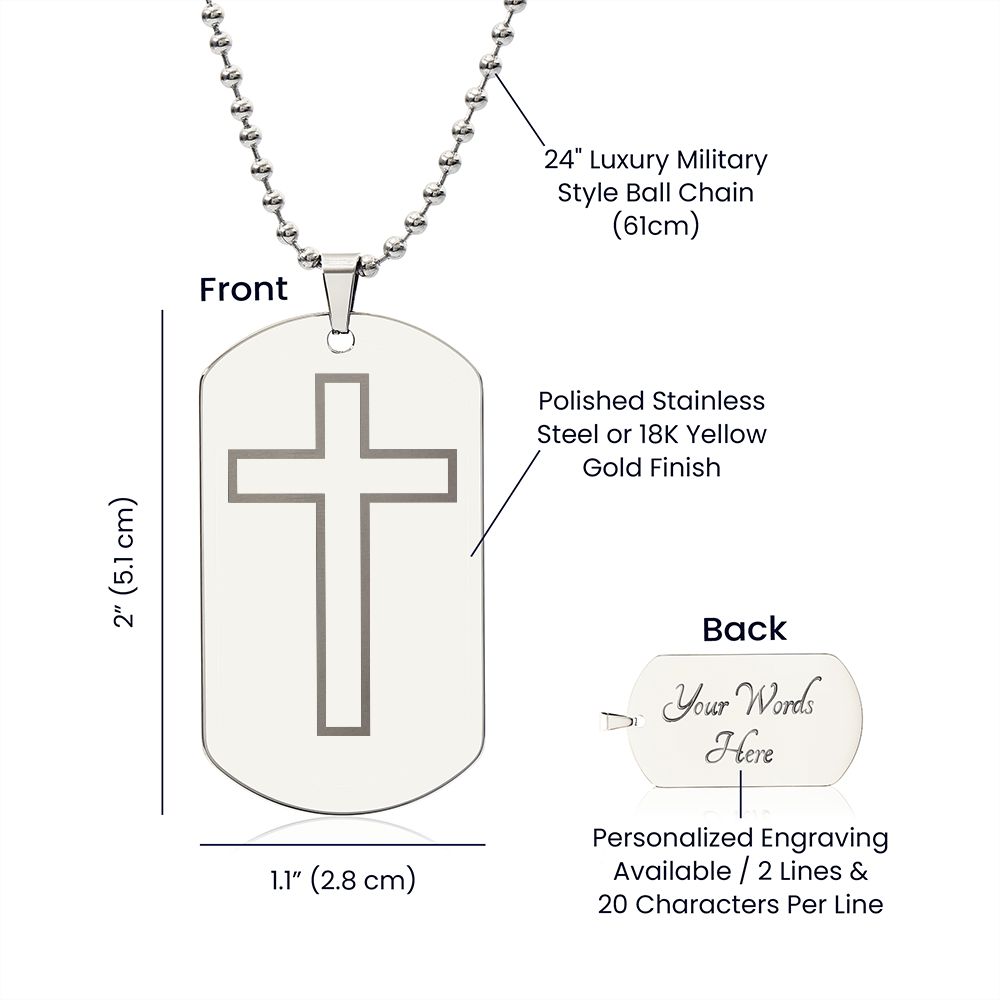 Engraved Dog Tag Necklace