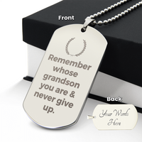 Thumbnail for Engraved Dog Tag Necklace - Faith - 009