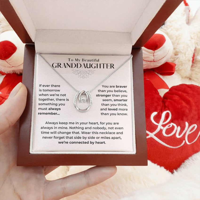 Gift-ready granddaughter necklace in Luxury Box