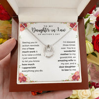 Thumbnail for To My Daughter-In-Law - Lucky Horseshoe Necklace