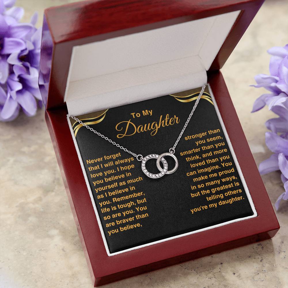 To My Daughter, You Make Me Proud - Infinity Circle Necklace (D18)