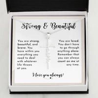 Thumbnail for Strong & Beautiful - Faith Cross Necklace