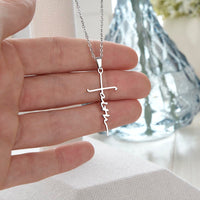 Thumbnail for Daughter, Have Faith - Faith Cross Necklace W/ Personalized Message Card (D10-P)