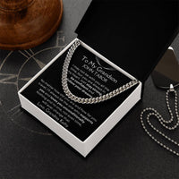 Thumbnail for Grandson, Follow Your Dreams - Cuban Link Chain W/ Personalized Message Card