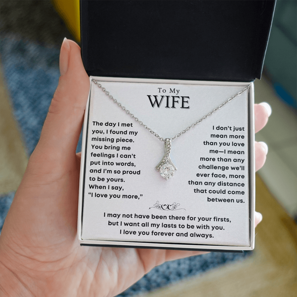 To My Wife, I Found My Missing Piece - Alluring Beauty Necklace