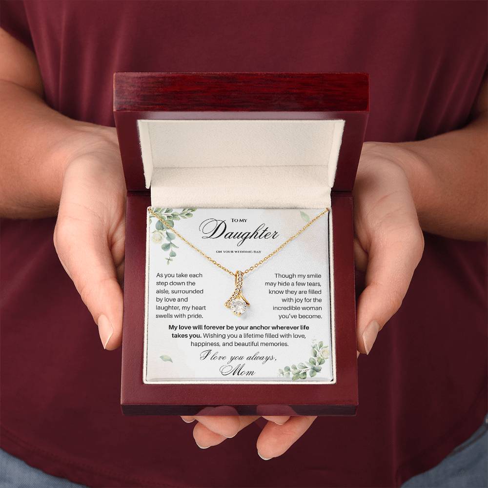 To My Daughter On Your Wedding Day – Forever Your Anchor Gold Necklace (D36)