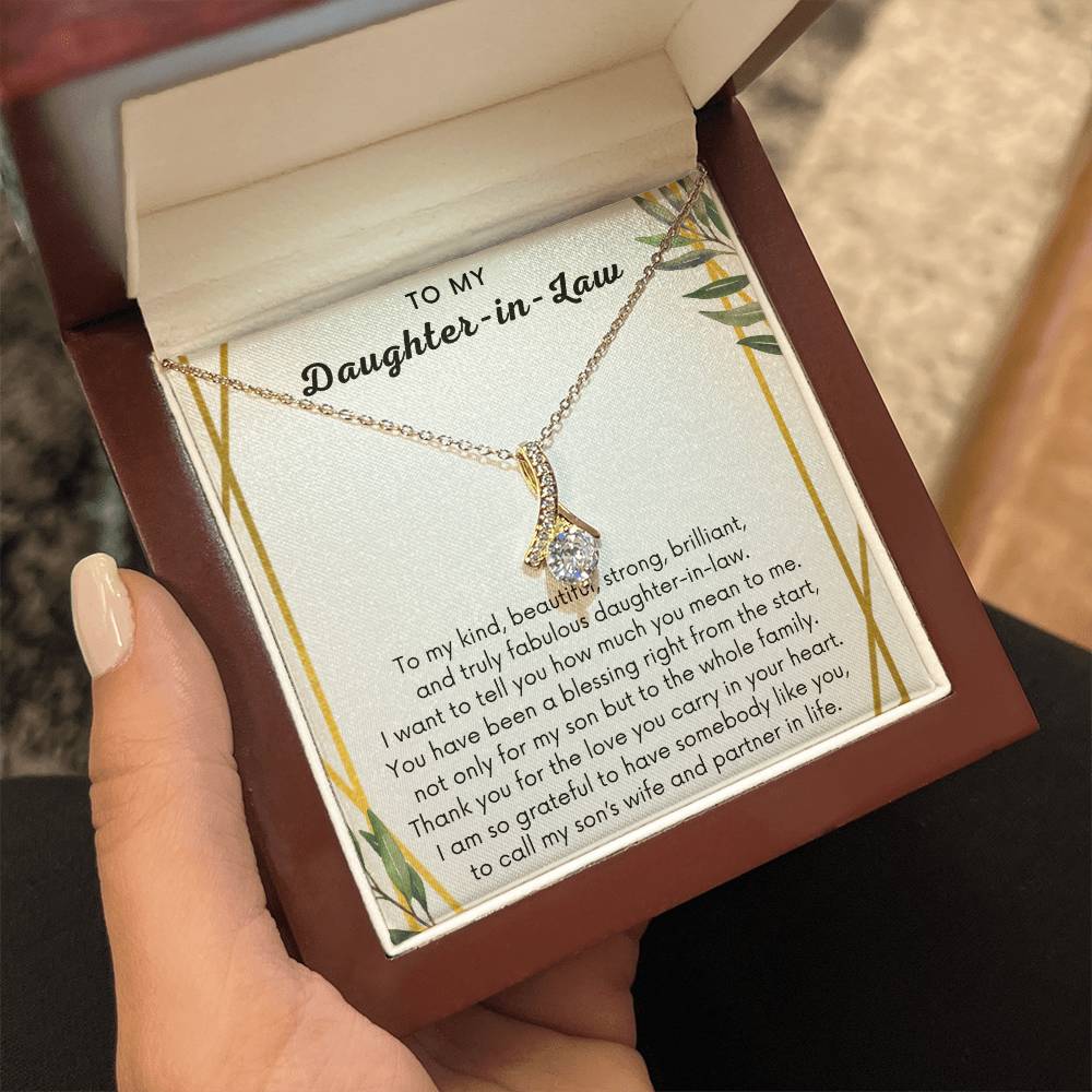 To My Daughter-In-Law, You Are A Blessing - Alluring Beauty Necklace