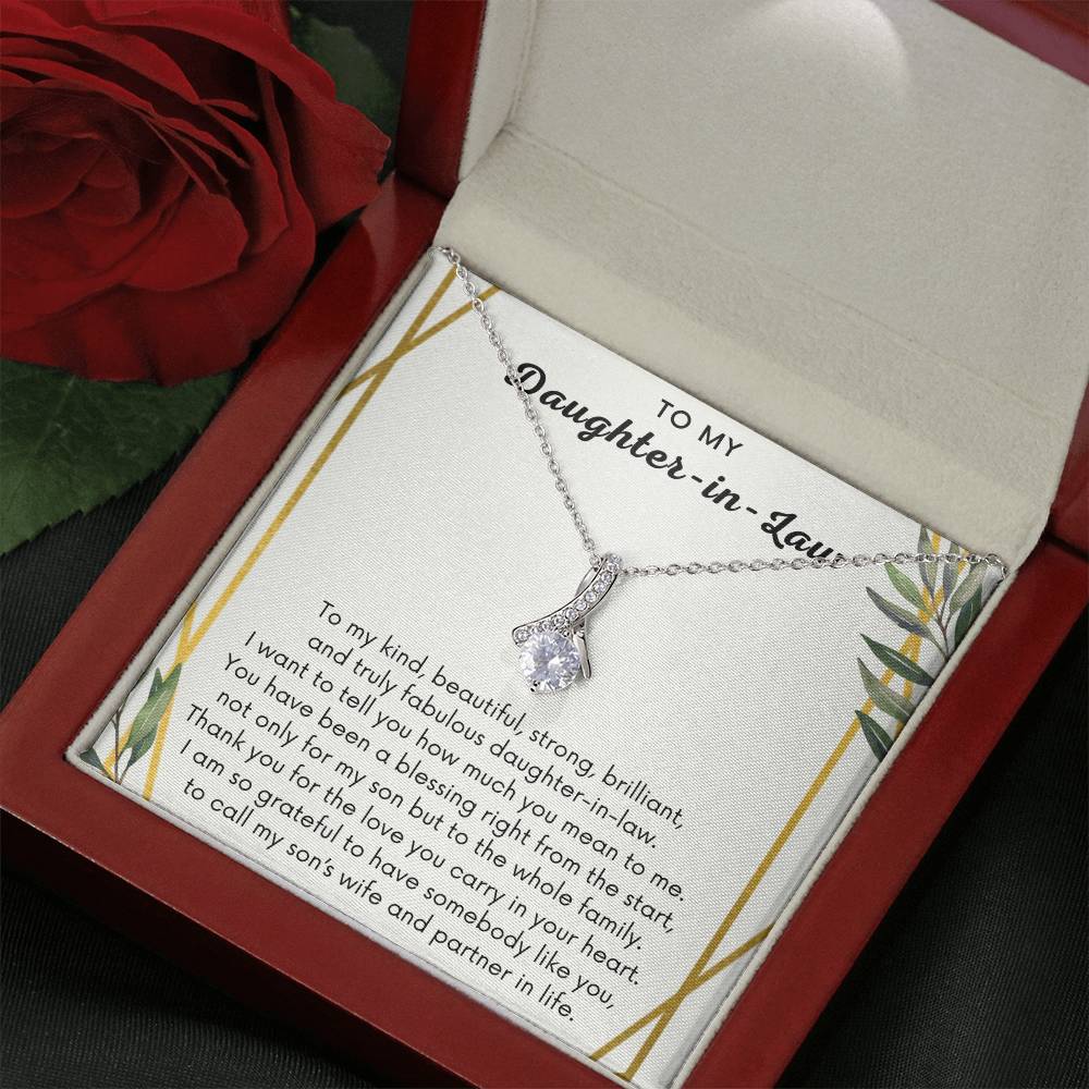 To My Daughter-In-Law, You Are A Blessing - Alluring Beauty Necklace