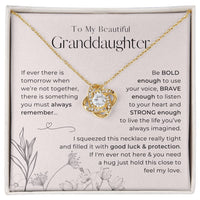 Thumbnail for To My Granddaughter, Always Remember This - Love Knot Necklace