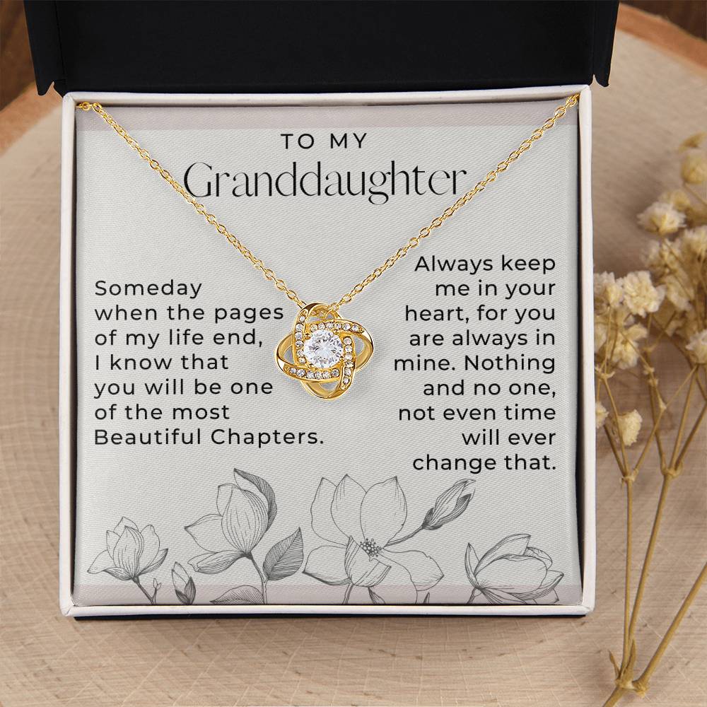 Granddaughter, My Beautiful Chapter - Love Knot Necklace