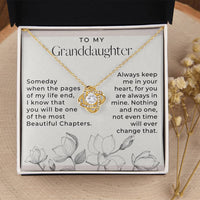Thumbnail for Granddaughter, My Beautiful Chapter - Love Knot Necklace