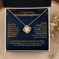 Thumbnail for Gold necklace with a message card for a granddaughter, gift from grandma grandpa