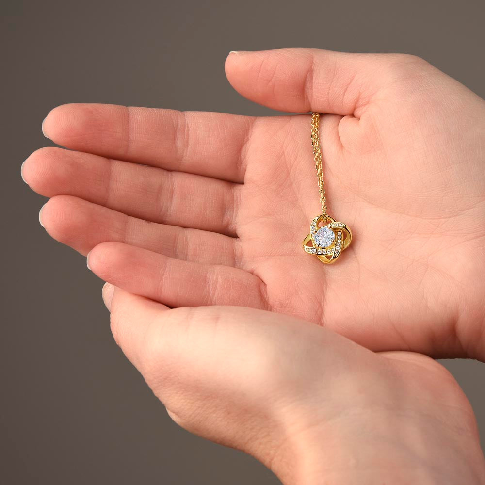 Granddaughter, My Most Beautiful Chapter - Love Knot Necklace Gift Set (GD130)