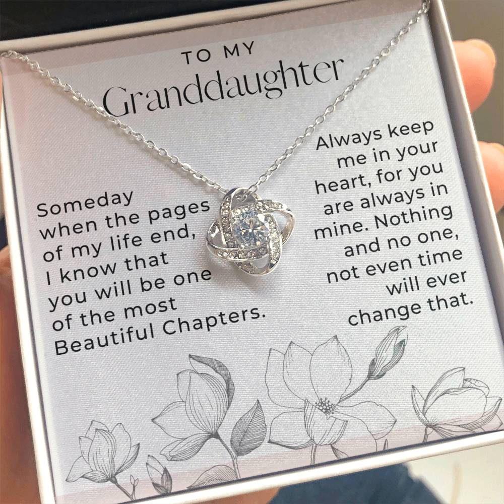 Granddaughter, My Beautiful Chapter - Love Knot Necklace