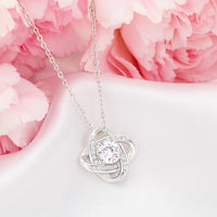 Thumbnail for Granddaughter, Believe - Love Knot Necklace With Personalized Message Card (GD71)