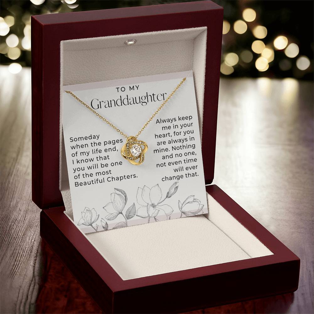 Granddaughter, My Beautiful Chapter - Love Knot Necklace