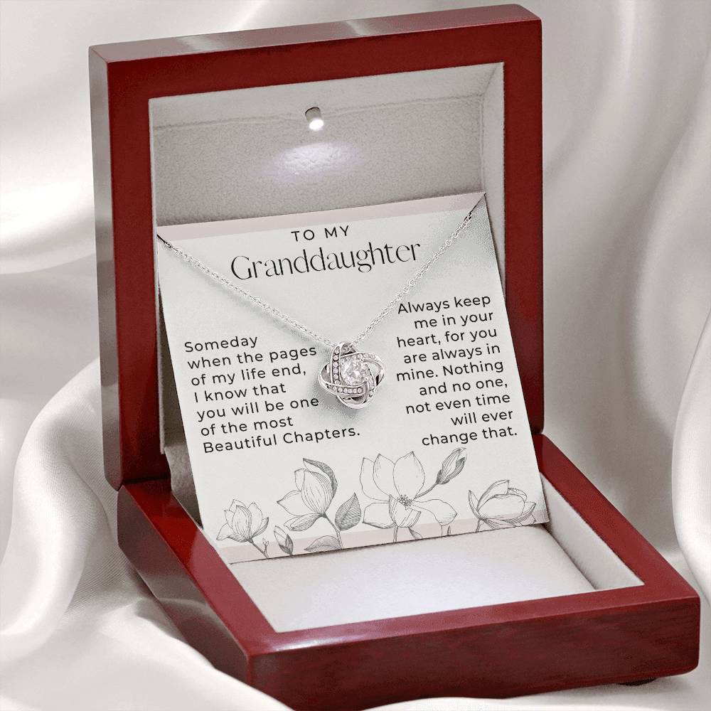 Granddaughter, My Beautiful Chapter - Love Knot Necklace