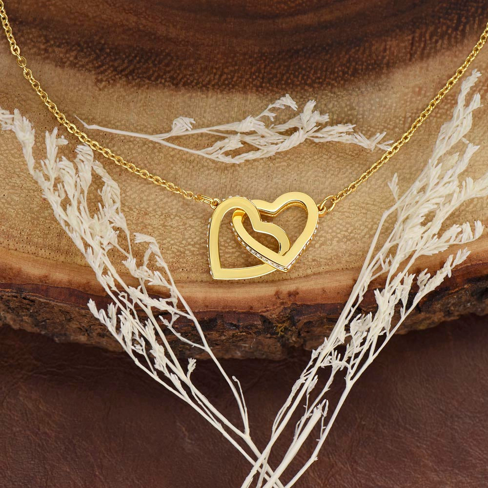 To My Daughter-In-Law, You Are A Blessing - Interlocking Hearts Necklace (DIL3)