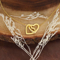 Thumbnail for Granddaughter, Never Give Up - Interlocking Hearts Necklace