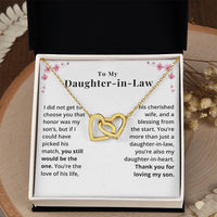 Thumbnail for To My Daughter-In-Law, You Are A Blessing - Interlocking Hearts Necklace (DIL3)