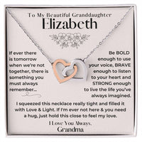 Thumbnail for Granddaughter, Always Remember - Interlocking Hearts Necklace With Personalized Message Card (GD86-P-001)