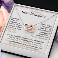 Thumbnail for To My Granddaughter - Interlocking Gold Hearts Necklace Gift Set (GD132)