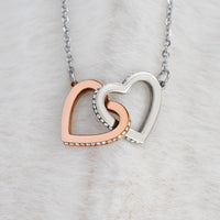 Thumbnail for Granddaughter, Piece Of My Heart - Interlocking Hearts Necklace (GD101)