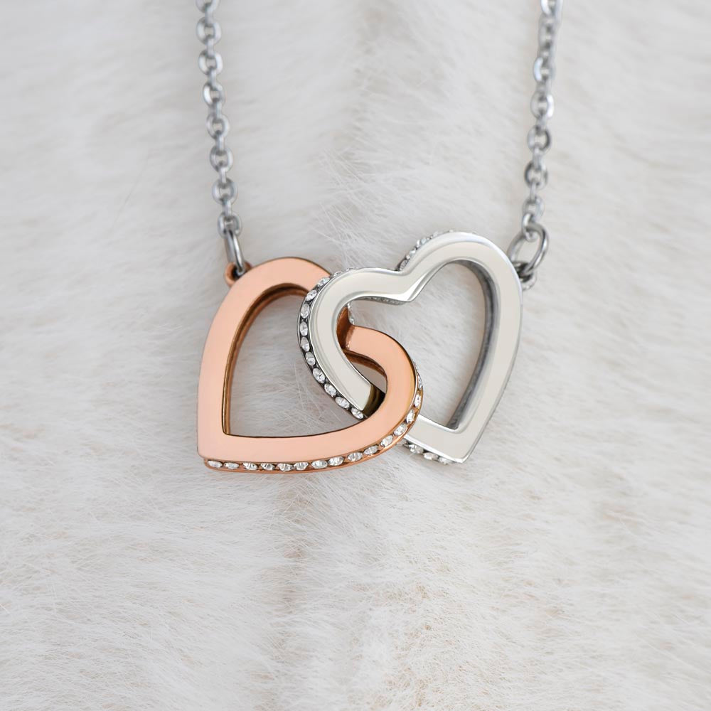Granddaughter, Love And Faith - Interlocking Hearts Necklace