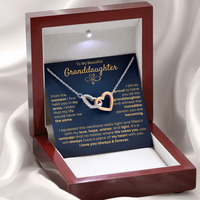 Thumbnail for Granddaughter, Piece Of My Heart - Interlocking Hearts Necklace (GD101)