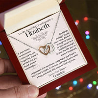 Thumbnail for Granddaughter, Always Remember - Interlocking Hearts Necklace With Personalized Message Card (GD86-P-002)