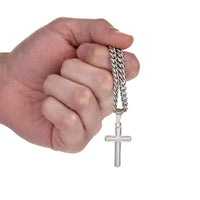 Thumbnail for Son, Faith - Cuban Chain Cross Necklace w/ Personalized Message Card
