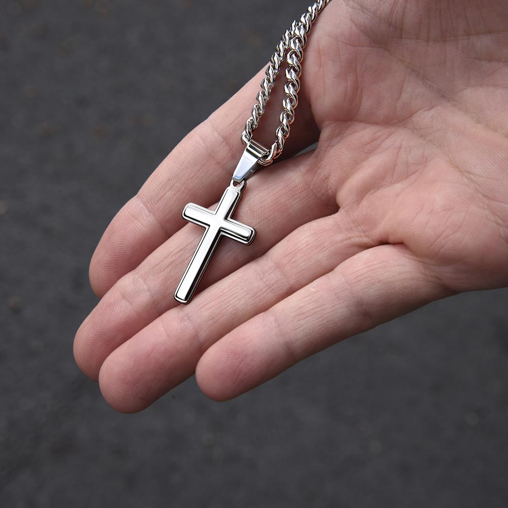Husband, Meeting You Was Fate - Cuban Chain Cross Necklace