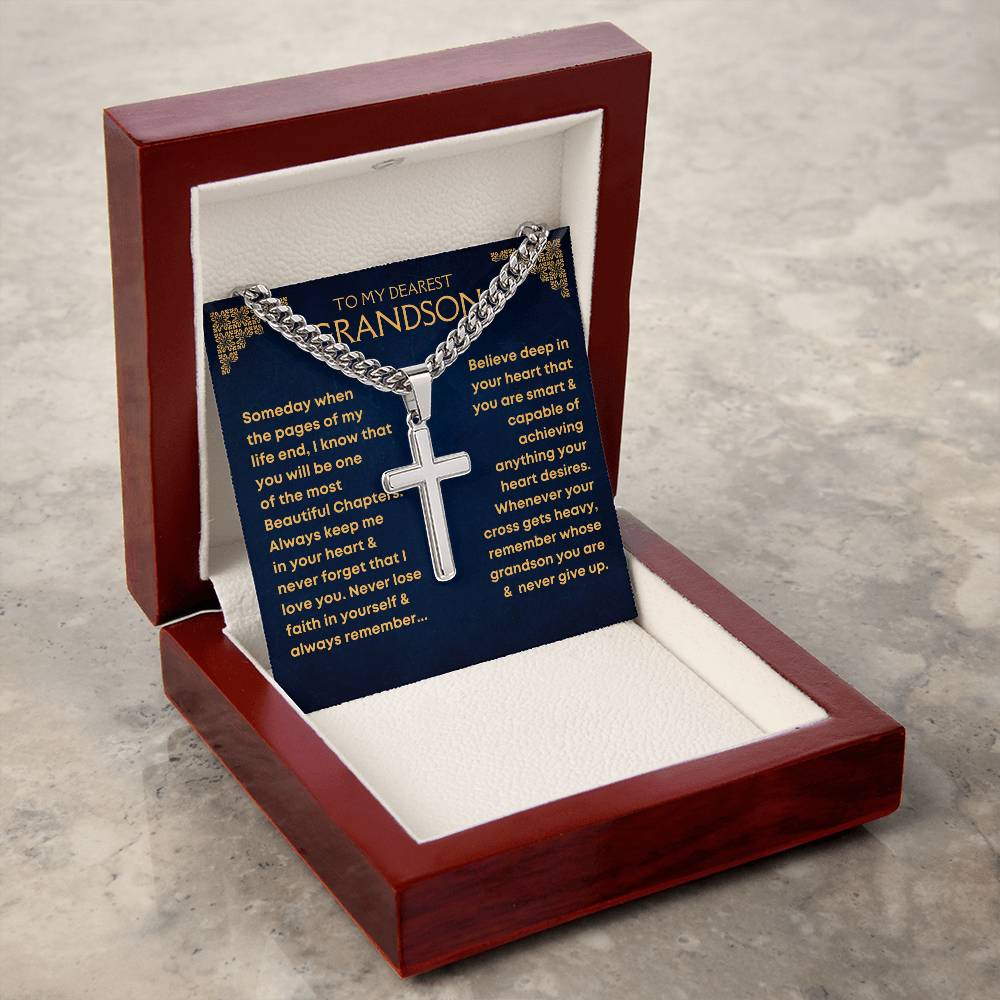 [ALMOST SOLD OUT] Grandson, Someday - Cuban Chain Cross Necklace