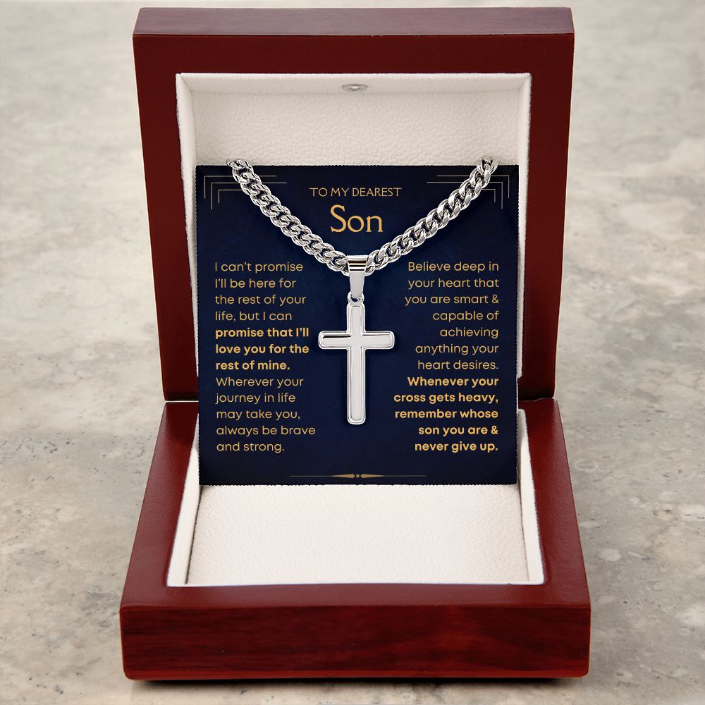[ALMOST SOLD OUT] Son, Believe - Cuban Chain Cross Necklace