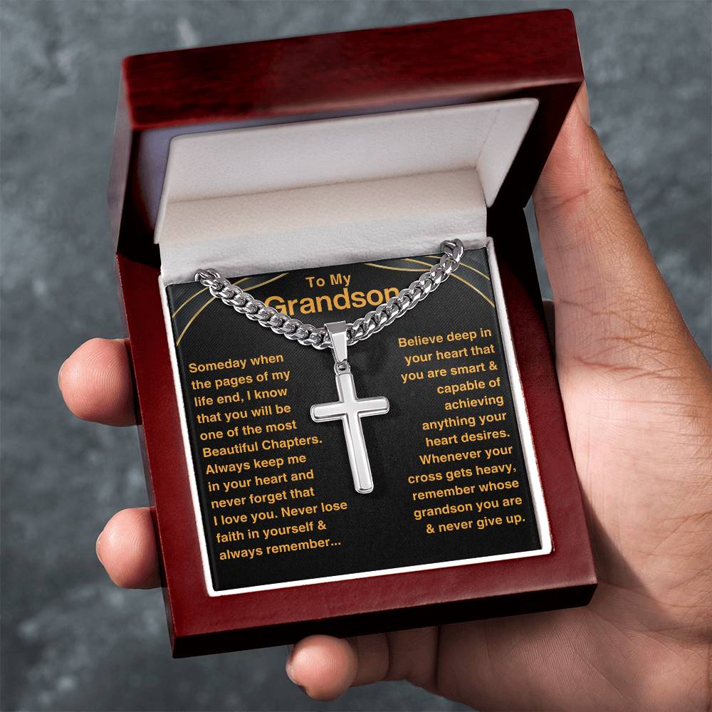 [ALMOST SOLD OUT!] Grandson, Never Give Up - Cross Chain Necklace (GS51-UGC)