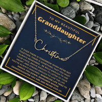 Thumbnail for Gift For Granddaughter, Signature Style Name Necklace