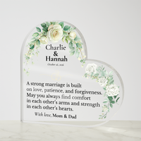 Thumbnail for Personalized Wedding Gift for Newlyweds | Heart Acrylic Keepsake