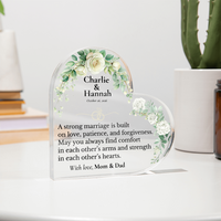 Thumbnail for Personalized Wedding Gift for Newlyweds | Heart Acrylic Keepsake