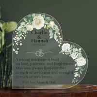Thumbnail for Personalized Wedding Gift for Newlyweds | Heart Acrylic Keepsake