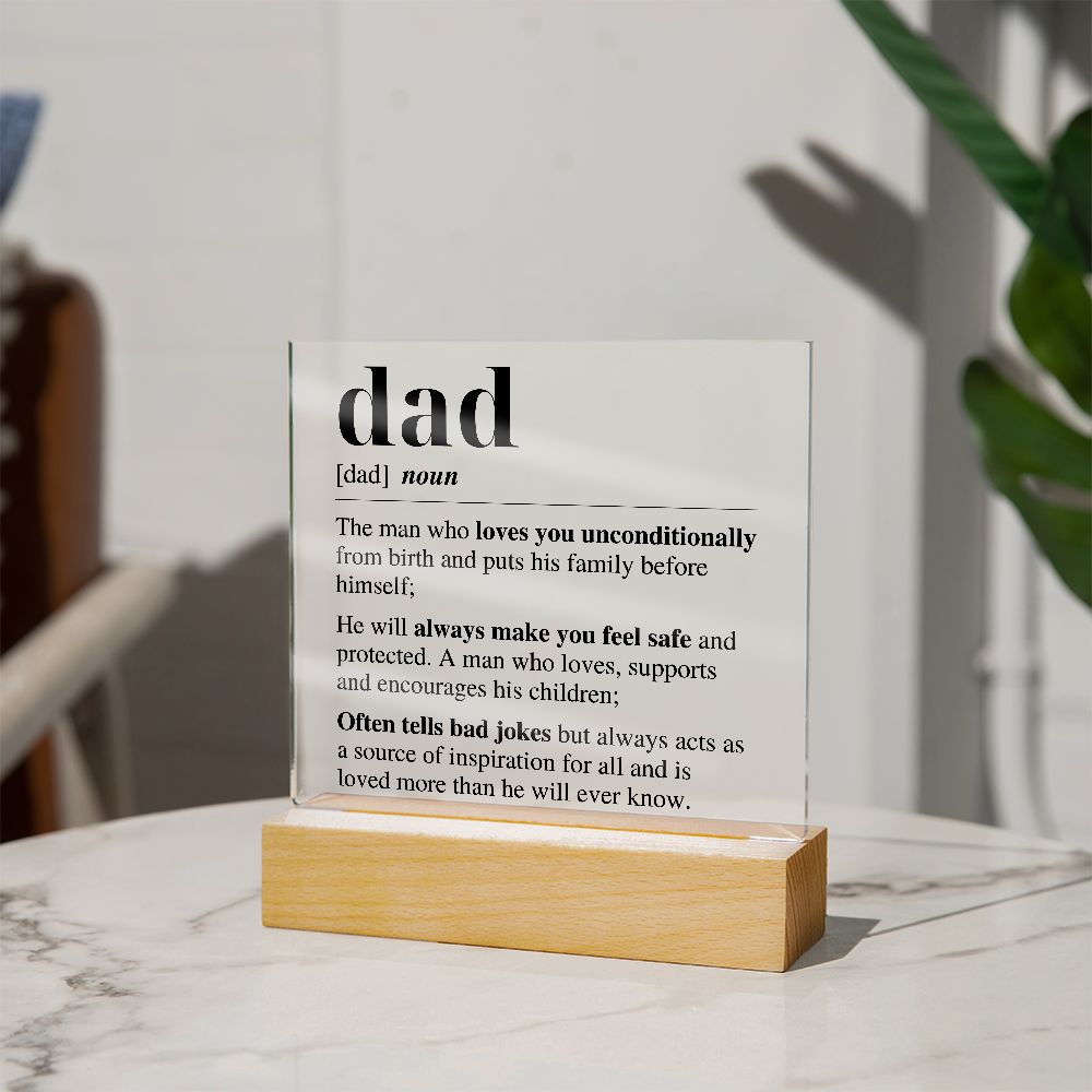 Dad, Definition of Dad - Acrylic Plaque