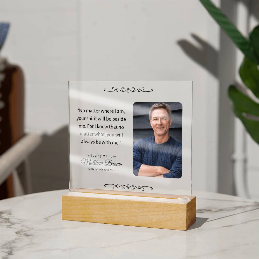 In Loving Memory With Photo - Personalized Premium Acrylic Plaque