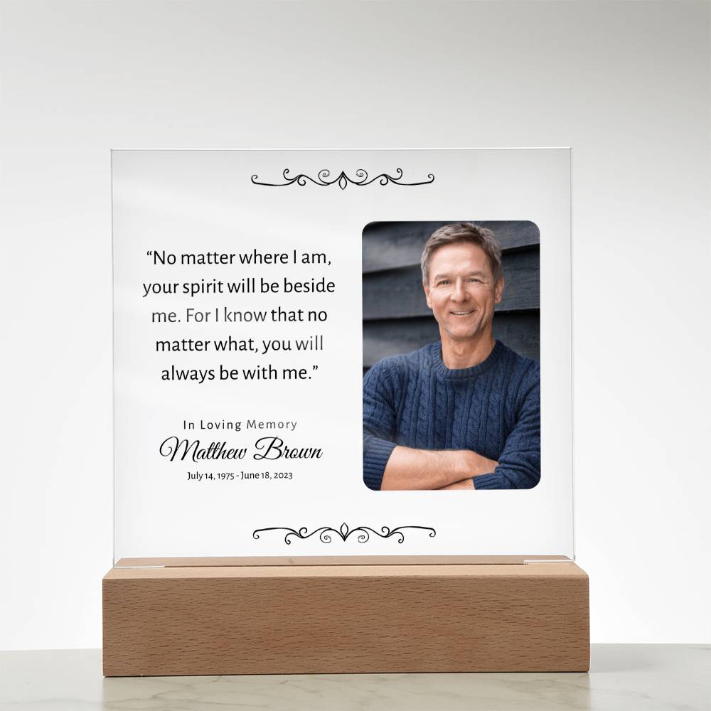 In Loving Memory With Photo - Personalized Premium Acrylic Plaque