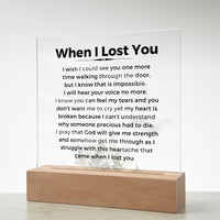 Thumbnail for When I Lost You - Premium Acrylic Plaque