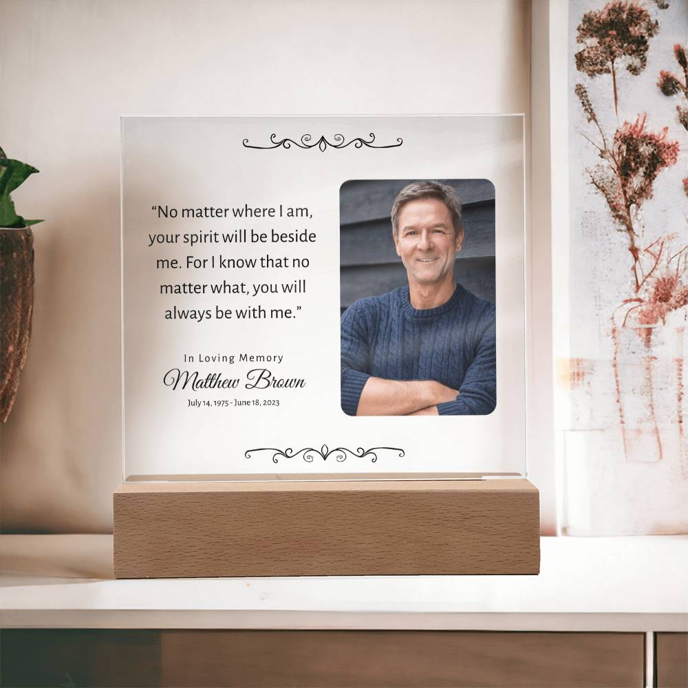 In Loving Memory With Photo - Personalized Premium Acrylic Plaque