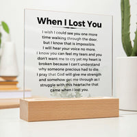 Thumbnail for When I Lost You - Premium Acrylic Plaque